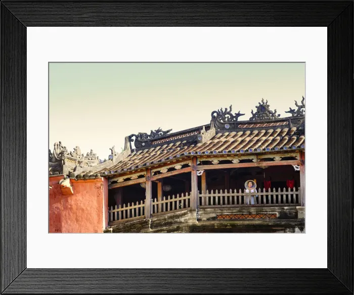 Framed Print : Asia, South East Asia, Vietnam; Hoi An; a woman in a traditional Ao Dai dress on Framed Print : Asia, South East Asia, Vietnam; Hoi An; a woman in a traditional Ao Dai dress on