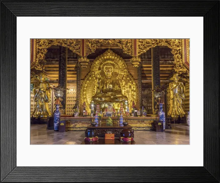 Framed Print : Asia, South East Asia, Vietnam, Ninh Binh, Gia Sinh, Buddha statue in Bai Dinh a modern Framed Print : Asia, South East Asia, Vietnam, Ninh Binh, Gia Sinh, Buddha statue in Bai Dinh a modern