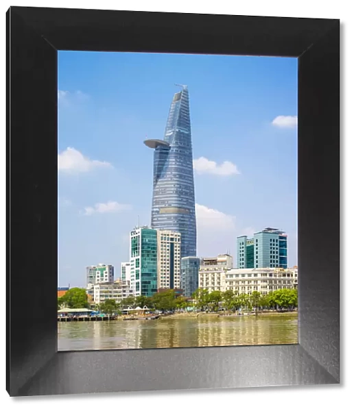 Bitexco Financial Tower and central Ho Chi Minh City (Saigon) skyline on the Saigon River