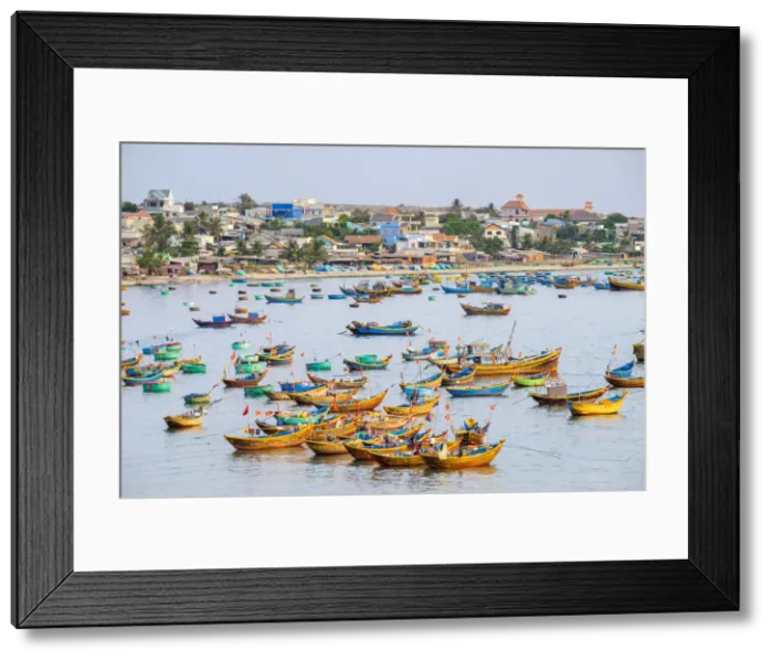 Framed Print : Fishing boats in harbor at Mui Ne, Phan Thiet, Binh Thuan Province, Vietnam Framed Print : Fishing boats in harbor at Mui Ne, Phan Thiet, Binh Thuan Province, Vietnam
