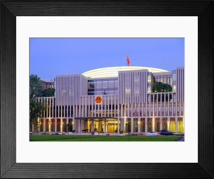 Framed Print : Asia, South East Asia, Vietnam, Hanoi, Ba Dinh Square, Parliament house, National Framed Print : Asia, South East Asia, Vietnam, Hanoi, Ba Dinh Square, Parliament house, National