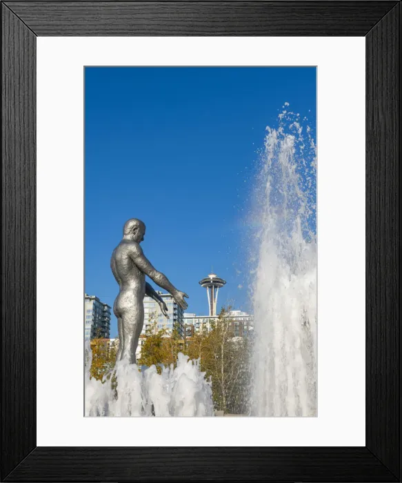 Framed Print : Olympic Sculpture Park and space needle, Seattle Washington, USA Framed Print : Olympic Sculpture Park and space needle, Seattle Washington, USA