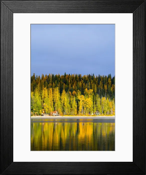 Framed Print : Autumn colours on Lake McDonald, Glacier National Park, Montana, USA Framed Print : Autumn colours on Lake McDonald, Glacier National Park, Montana, USA