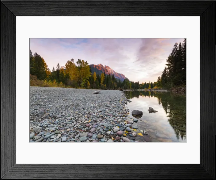 Framed Print : Sunset at Avalanche Creek, Glacier National Park, Montana, USA Framed Print : Sunset at Avalanche Creek, Glacier National Park, Montana, USA