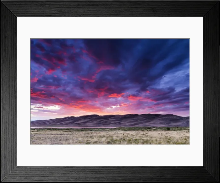 Framed Print : Sunset over Great Sand Dunes National Park, Colorado, USA Framed Print : Sunset over Great Sand Dunes National Park, Colorado, USA