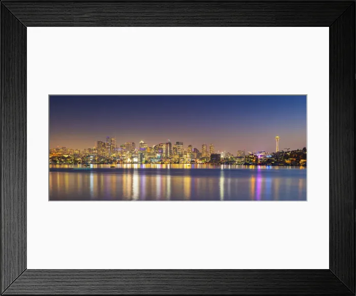 Framed Print : View of the Seattle Skyline from Gas Works Park, Seattle, Washington, USA