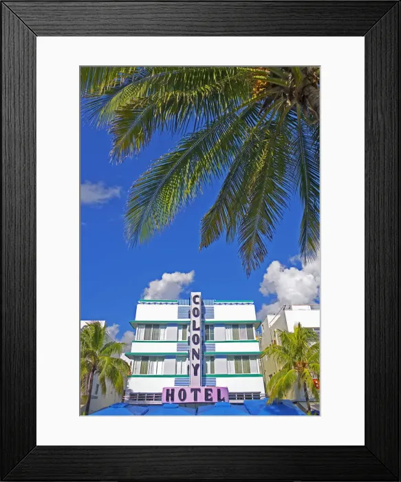 Framed Print : The Colony Hotel on Ocean Drive, South Beach, Miami, Florida, USA Framed Print : The Colony Hotel on Ocean Drive, South Beach, Miami, Florida, USA