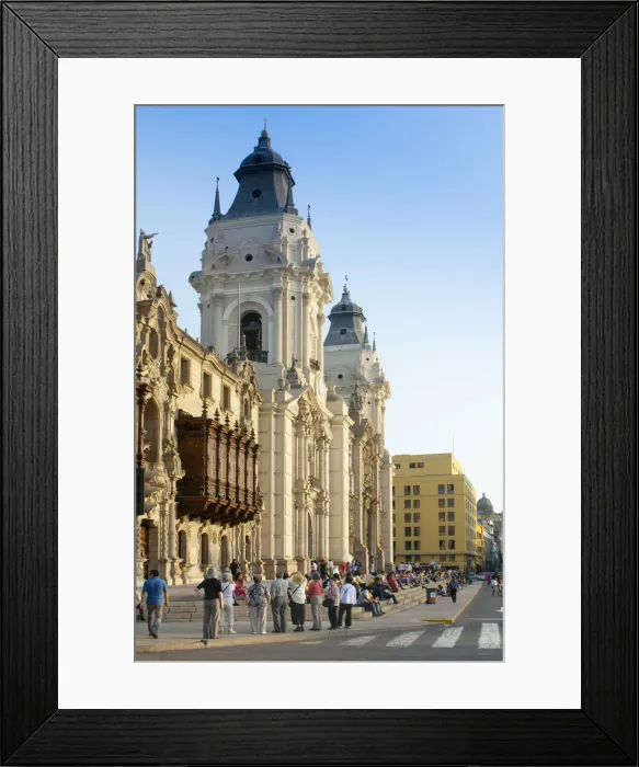 Framed Print : Peru, Lima, Cathedral Of Lima, 16th Century, Plaza Mayor, Plaza de Armas, UNESCO World Framed Print : Peru, Lima, Cathedral Of Lima, 16th Century, Plaza Mayor, Plaza de Armas, UNESCO World