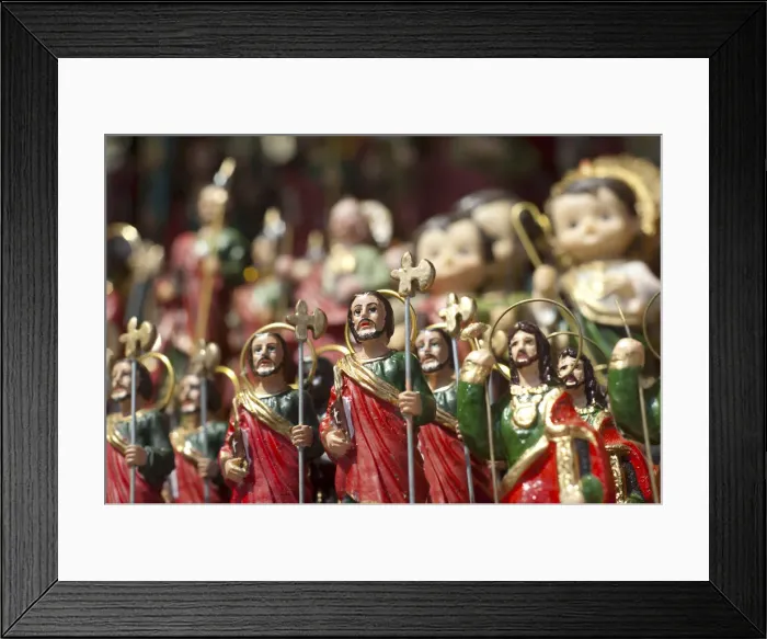 Framed Print : Peru Lima, Statues Of Jude the Apostle For Sale, Venerated At Iglesia San Francisco