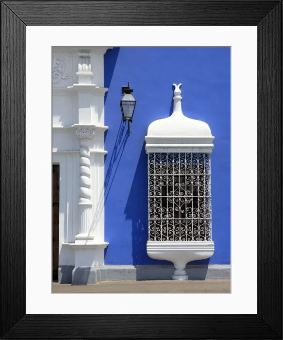 Framed Print : Colonial buildings, Plaza de Armaz, Trujillo, Peru