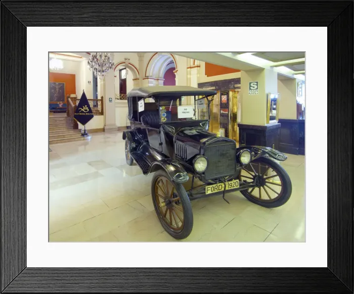 Framed Print : Peru, Lima, Gran Hotel Bolivar, Ford Model T, Lobby Framed Print : Peru, Lima, Gran Hotel Bolivar, Ford Model T, Lobby