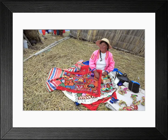 Framed Print : Floating islands inhabited by Uru people, lake Titicaca, near Puno, Peru Framed Print : Floating islands inhabited by Uru people, lake Titicaca, near Puno, Peru