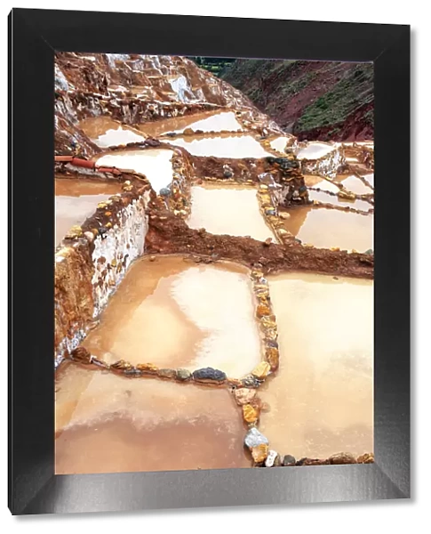 Salt pans of Salinas, near Urubamba, Sacred valley, Arequipa, Peru