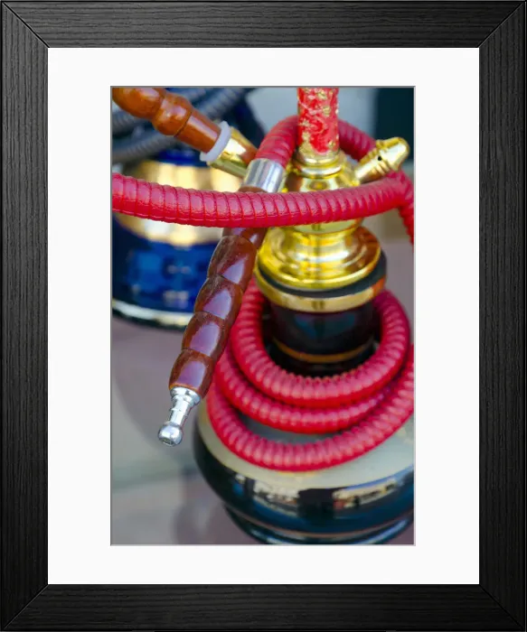 Framed Print : Qatar, Doha, Souq Waqif, Sheesha (water pipe)