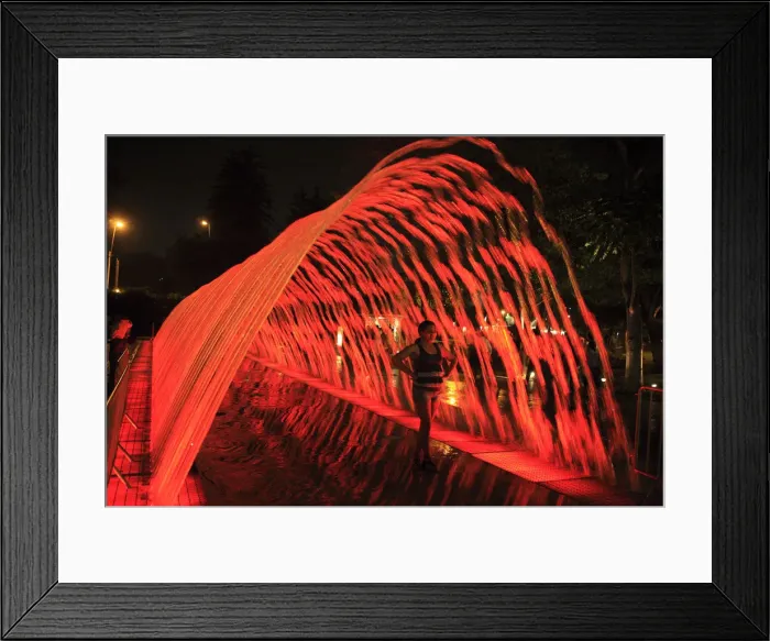 Framed Print : Fountains in Parque de las Aguas, Lima, Peru Framed Print : Fountains in Parque de las Aguas, Lima, Peru