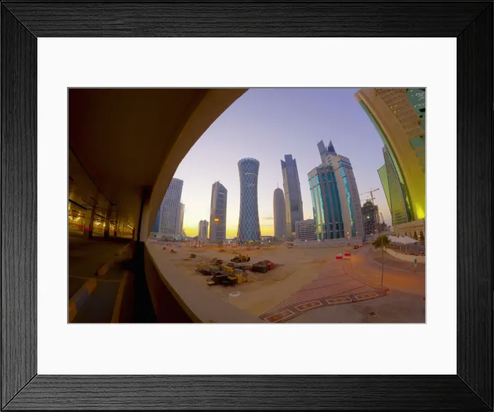 Framed Print : Qatar, Doha, right to left Palm Tower, Burj Qatar, Tornado Tower Framed Print : Qatar, Doha, right to left Palm Tower, Burj Qatar, Tornado Tower