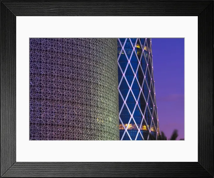 Framed Print : Qatar, Doha, Burj Qatar left, Tornado Tower right Framed Print : Qatar, Doha, Burj Qatar left, Tornado Tower right