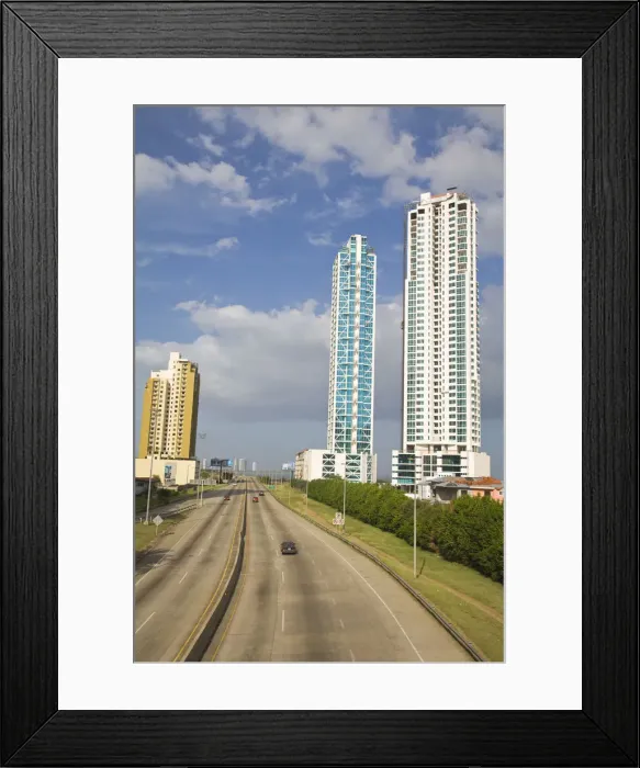 Framed Print : Panama, Panama City, Punta Pacificia, Corredor Sur Expressway Framed Print : Panama, Panama City, Punta Pacificia, Corredor Sur Expressway