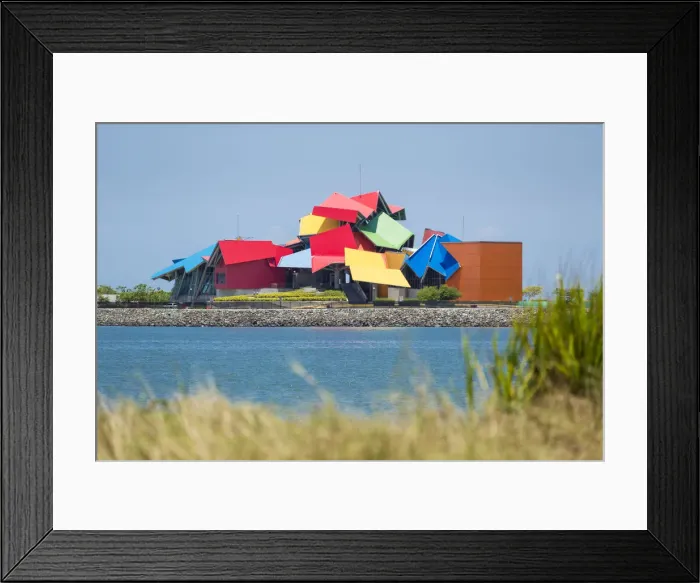 Framed Print : Panama City Biodiversity Museum, named Panama Bridge of Life, by architect Frank Gehry Framed Print : Panama City Biodiversity Museum, named Panama Bridge of Life, by architect Frank Gehry