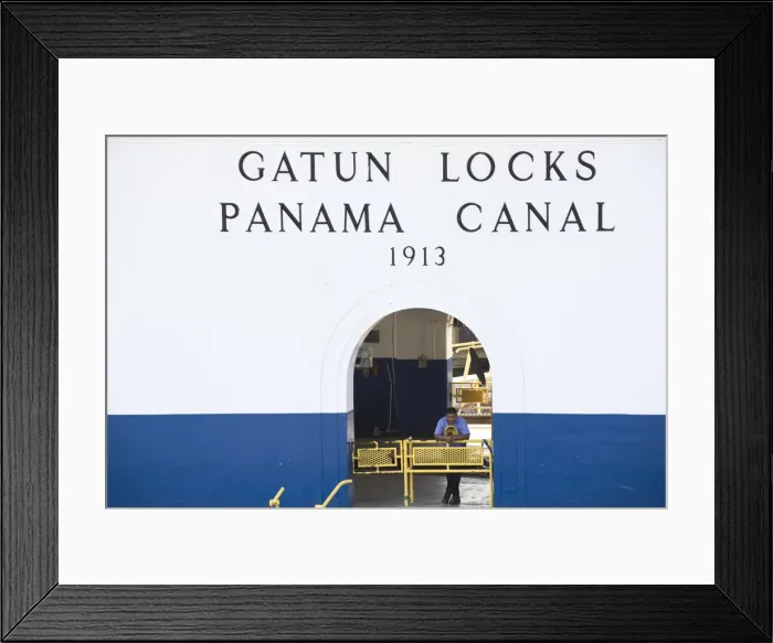 Framed Print : Panama, Panama Canal, Gatum locks Framed Print : Panama, Panama Canal, Gatum locks