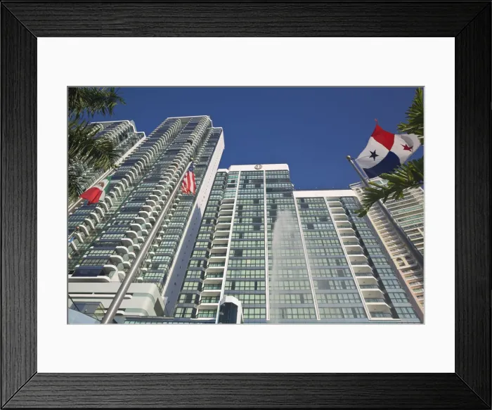 Framed Print : Panama, Panama City, Avenue Balboa, Hotel Mirimar Inter Continental