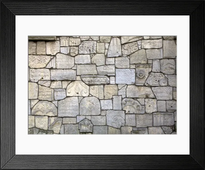 Framed Print : Memorial Wall Constructed from Old Jewish Gravestones, Remuh Synagogue Cemetery, Kazimierz Framed Print : Memorial Wall Constructed from Old Jewish Gravestones, Remuh Synagogue Cemetery, Kazimierz