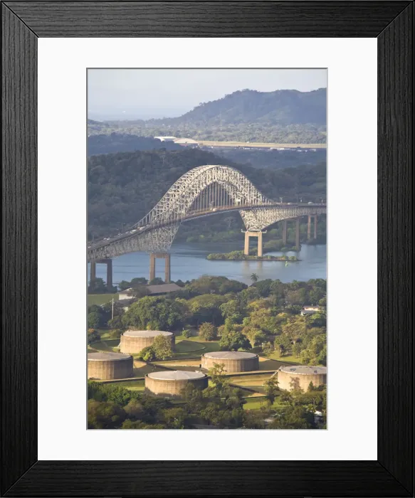 Framed Print : Panama, Panama city, Bridge of the Americas Framed Print : Panama, Panama city, Bridge of the Americas