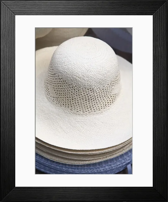 Framed Print : Panama, Panama City, Casco Viejo (San Felipe), Panama hats for sale Framed Print : Panama, Panama City, Casco Viejo (San Felipe), Panama hats for sale