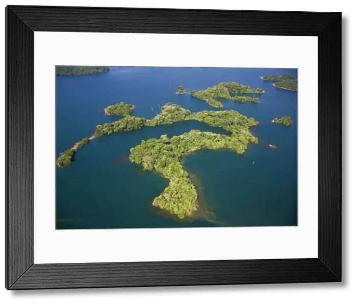 Framed Print : Panama, Panama Canal, Islands in Gatun Lake
