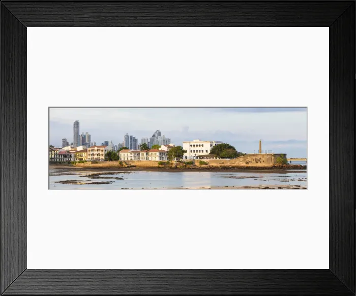 Framed Print : Historic and modern city skyline, Panama City, Panama, Central America