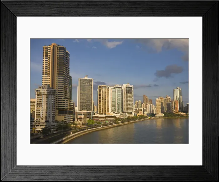 Framed Print : Panama, Panama City, Avenue Balboa and Punta Paitilla Framed Print : Panama, Panama City, Avenue Balboa and Punta Paitilla