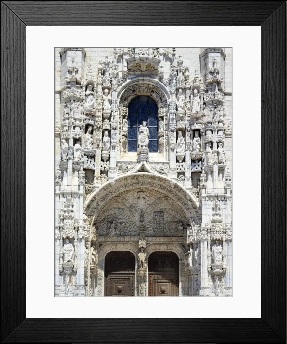 Framed Print : Jeronimos monastery (Hieronymites Monastery), South portal of Church of Santa Maria Framed Print : Jeronimos monastery (Hieronymites Monastery), South portal of Church of Santa Maria