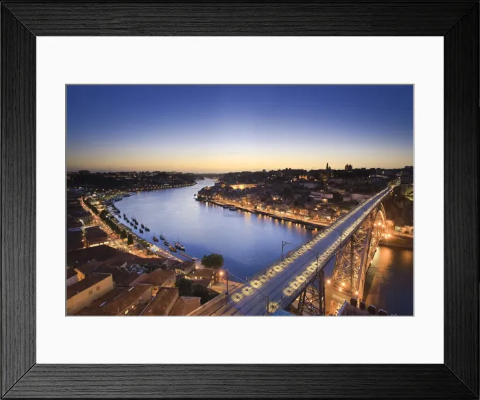 Framed Print : Ponte D. Luis I and Douro river, Porto (UNESCO World Heritage), Portugal