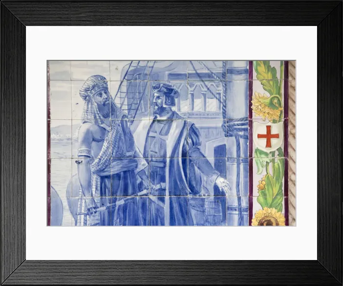 Framed Print : Azulejos (traditional painted tiles), Bucaco Palace Hotel, Bucaco National Forest