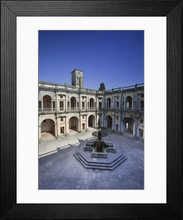 Framed Print : Main Cloister, Convento de Cristo (UNESCO world Heritage), Tomar, Ribatejo, Portugal