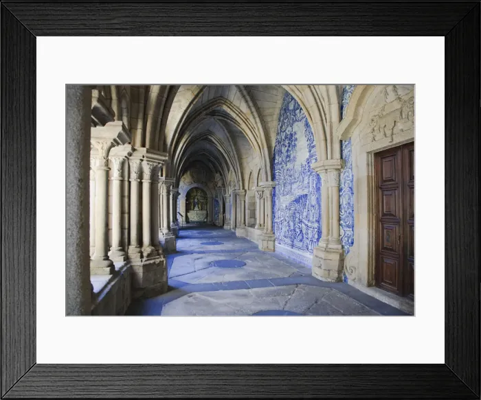 Framed Print : Sa (Cathedral) cloisters, Porto Old Town (UNESCO World Heritage), Portugal