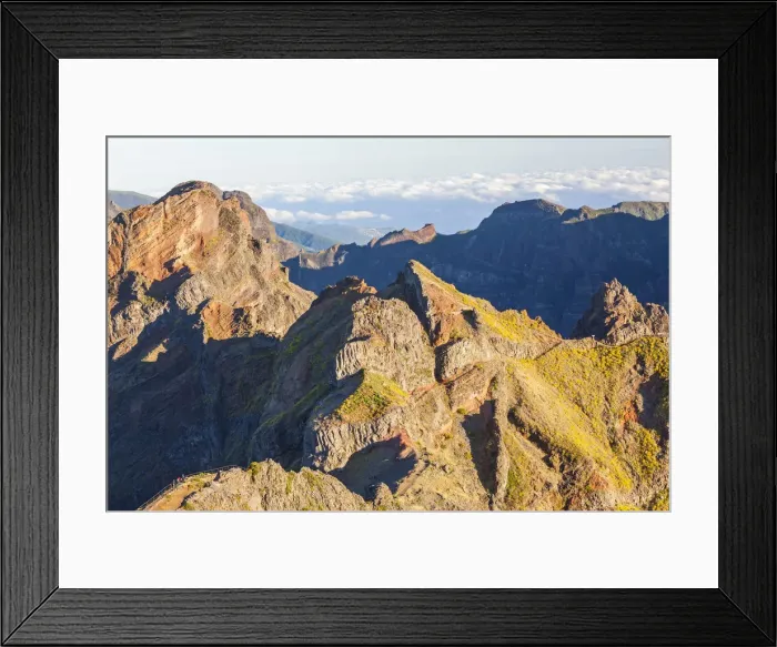Framed Print : Hikers, Pico do Arieiro, Madeira, Portugal Framed Print : Hikers, Pico do Arieiro, Madeira, Portugal