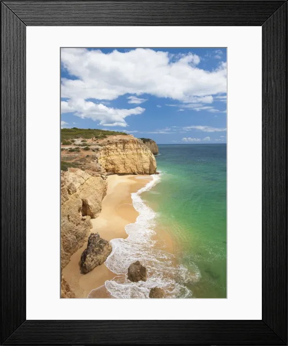 Framed Print : Praia Dos Caneiros Beach, Ferragudo, Algarve, Portugal
