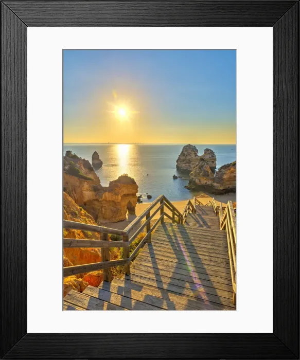 Framed Print : Portugal, Algarve, Lagos, sunrise over Camilo Beach (Praia do Camilo) Framed Print : Portugal, Algarve, Lagos, sunrise over Camilo Beach (Praia do Camilo)