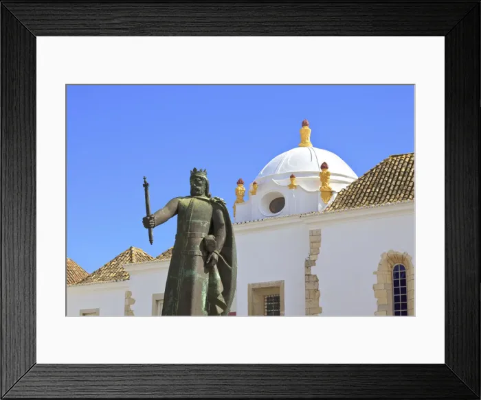 Framed Print : Statue of Alfonso lll Infront of The Archaeological Museum and Monastery of Nossa Framed Print : Statue of Alfonso lll Infront of The Archaeological Museum and Monastery of Nossa