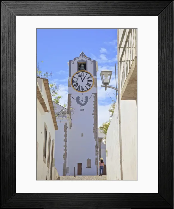 Framed Print : Clock Tower, St Maria of the Castle Church, Tavira, Eastern Algarve, Algarve, Portugal Framed Print : Clock Tower, St Maria of the Castle Church, Tavira, Eastern Algarve, Algarve, Portugal