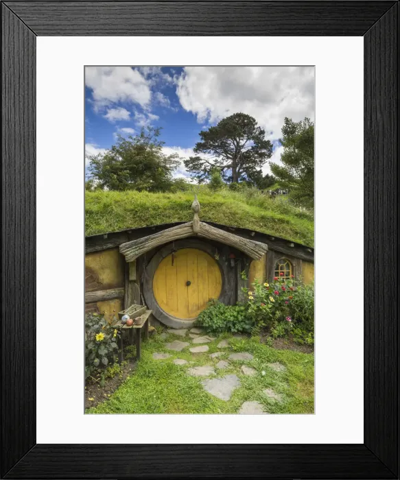 Framed Print : New Zealand, North Island, Matamata, Hobbiton Movie Set, Hobbit house Framed Print : New Zealand, North Island, Matamata, Hobbiton Movie Set, Hobbit house