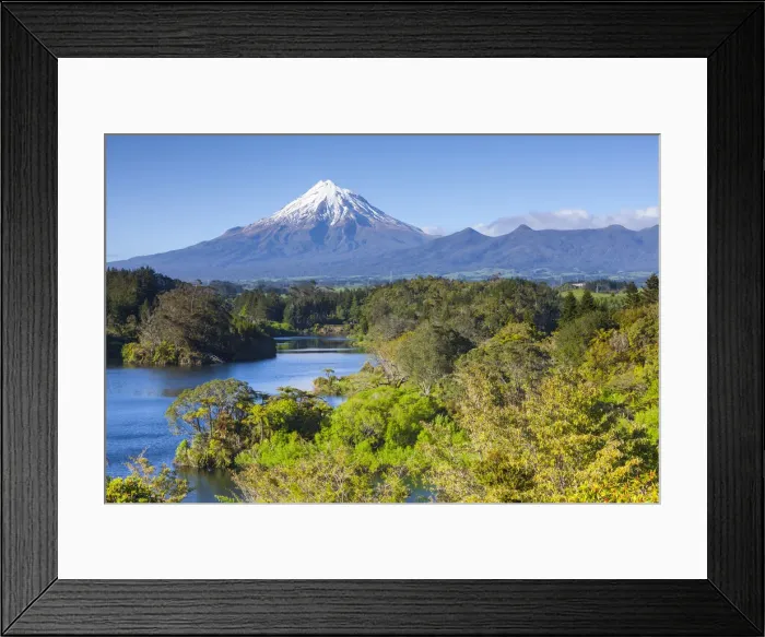 Framed Print : Mount Taranaki (Egmont) and Lake Mangamahoe, North Island, New Zealand Framed Print : Mount Taranaki (Egmont) and Lake Mangamahoe, North Island, New Zealand