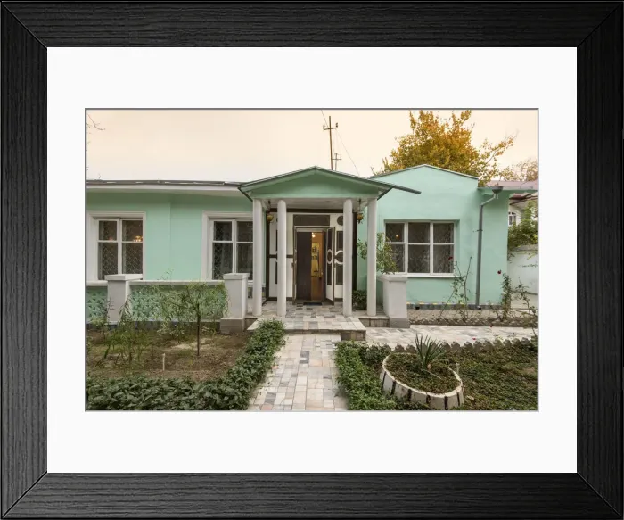 Framed Print : The soviet-era home of the uzbek writer Sergey Borodin. Tashkent, Uzbekistan