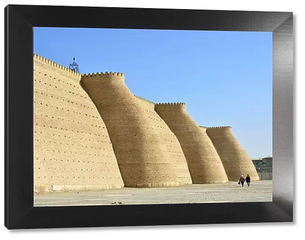 City walls. Ark fortress, Bukhara, a UNESCO World Heritage Site. Uzbekistan