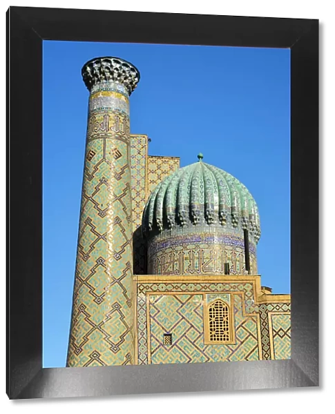 Sher-Dor Madrasah at the Registan square. A Unesco World Heritage Site, Samarkand