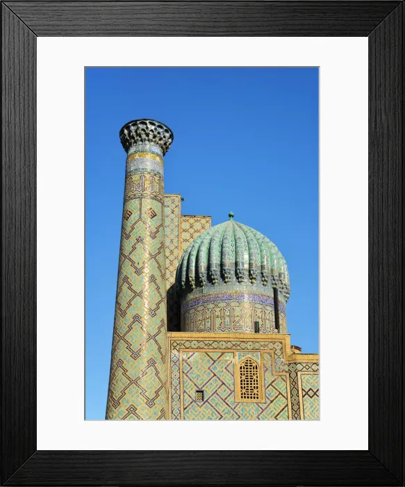 Framed Print : Sher-Dor Madrasah at the Registan square. A Unesco World Heritage Site, Samarkand Framed Print : Sher-Dor Madrasah at the Registan square. A Unesco World Heritage Site, Samarkand