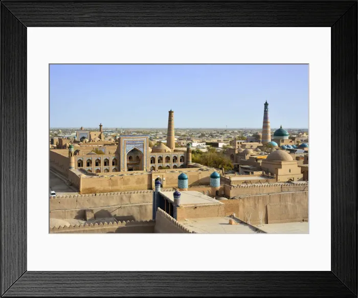 Framed Print : The old town of Khiva (Itchan Kala), a Unesco World Heritage Site, seen from the Khuna Framed Print : The old town of Khiva (Itchan Kala), a Unesco World Heritage Site, seen from the Khuna