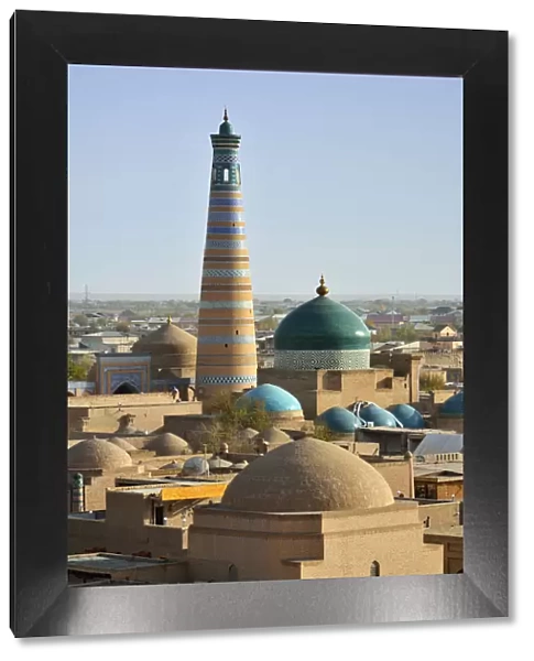 The Islam Khodja minaret and medressa. Old town of Khiva (Itchan Kala), a Unesco World