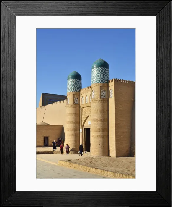 Framed Print : The main gate to the Khuna Ark citadel. Old town of Khiva (Itchan Kala), a Unesco Framed Print : The main gate to the Khuna Ark citadel. Old town of Khiva (Itchan Kala), a Unesco